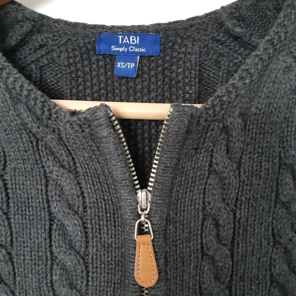 Grey Knitted Zip-up Sweater - Picture 5 of 8